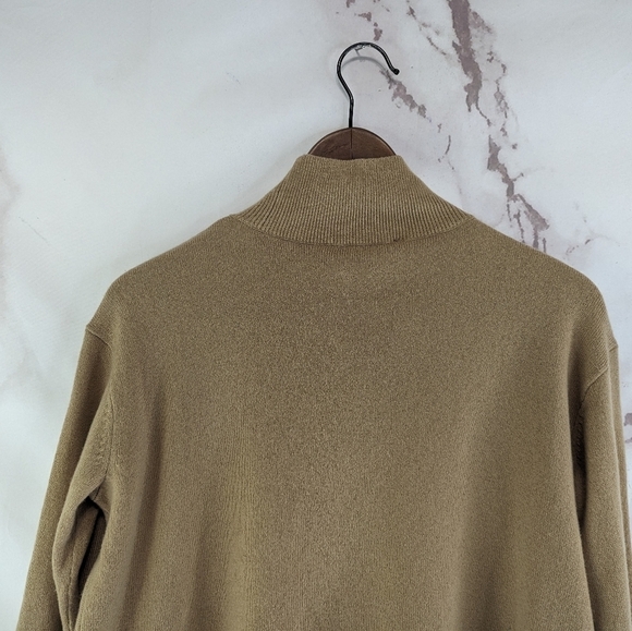 Everlane Sweater Women XS Brown Cashmere Square Turtleneck Camel Tawny T… - Picture 7 of 12